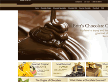 Tablet Screenshot of brittchocolates.com